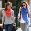 Minka Kelly und Emily Blunt peppen ihre Looks mit bunten Tüchern auf