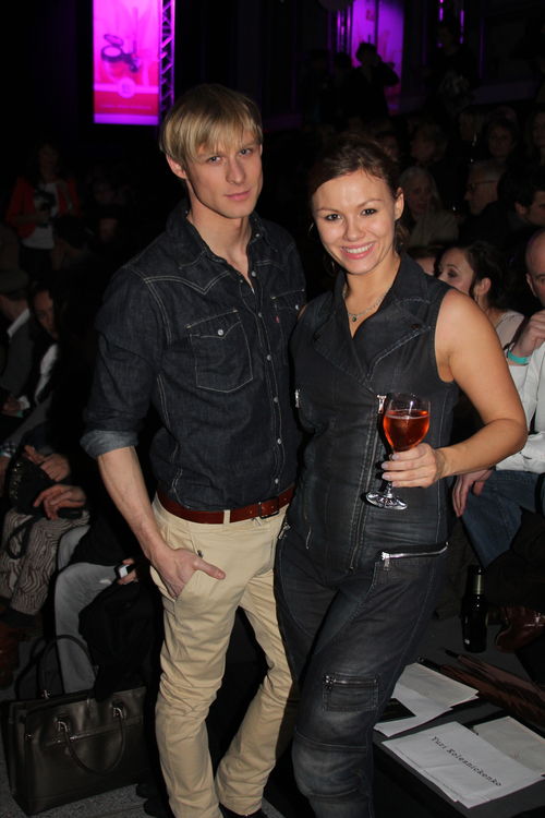 Wanda Worch und Chris Gebert waren bei der Fashion-Show von Julia Starp