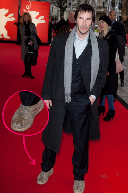 Keanu Reeves, Berlinale - Keanu Reeves kam mit schmutzigen Schuhen zu seiner Premiere