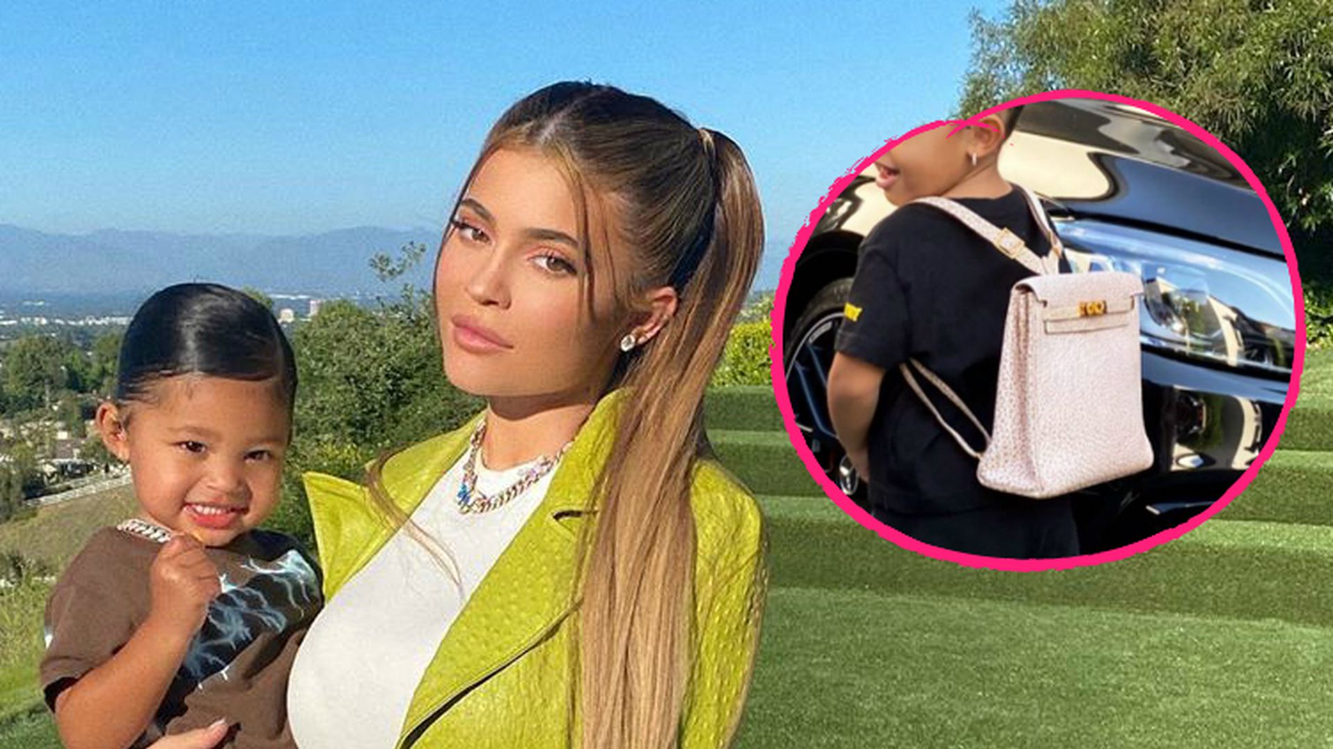 Erster Schultag Stormi Webster (2) trägt 10.000EuroTasche