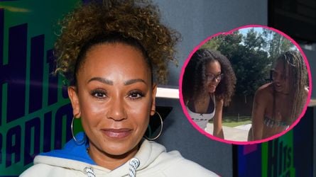 Mel B. strahlt beim Drehauftakt von "America's Got Talent"