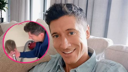 Mit Staubsauger: Robert Lewandowski frisiert seine Tochter