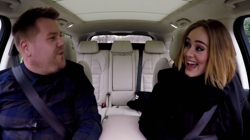 Adele Adkins und James Corden beim Carpool Karaoke