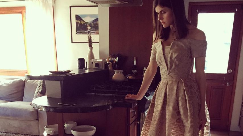 Hund Levon und Alexandra Daddario