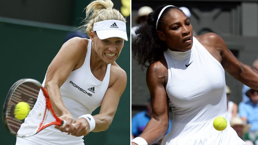 Tennis-Stars Angelique Kerber und Serena Williams