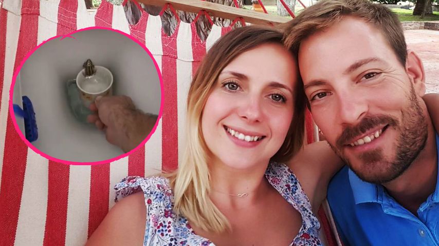 Anna Heiser und Bauer Gerald retten einen Frosch aus dem WC!