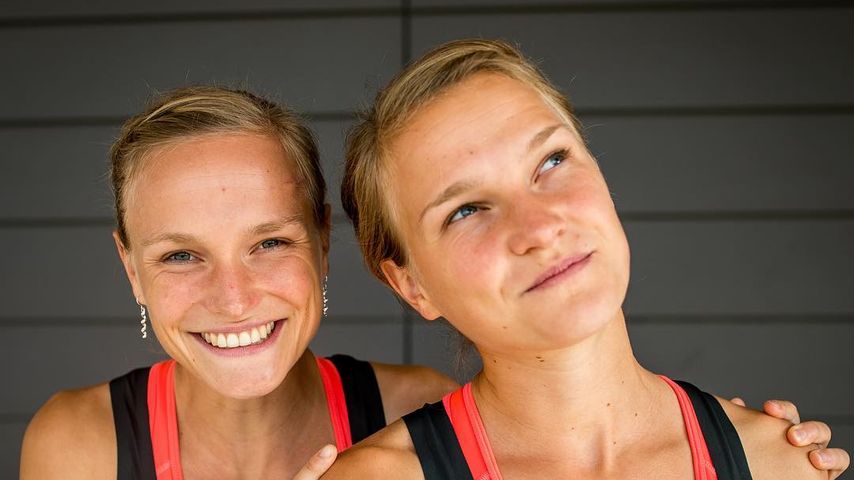Anna (l.) und Lisa (r.) Hahner, deutsche Marathon-Läuferinnen