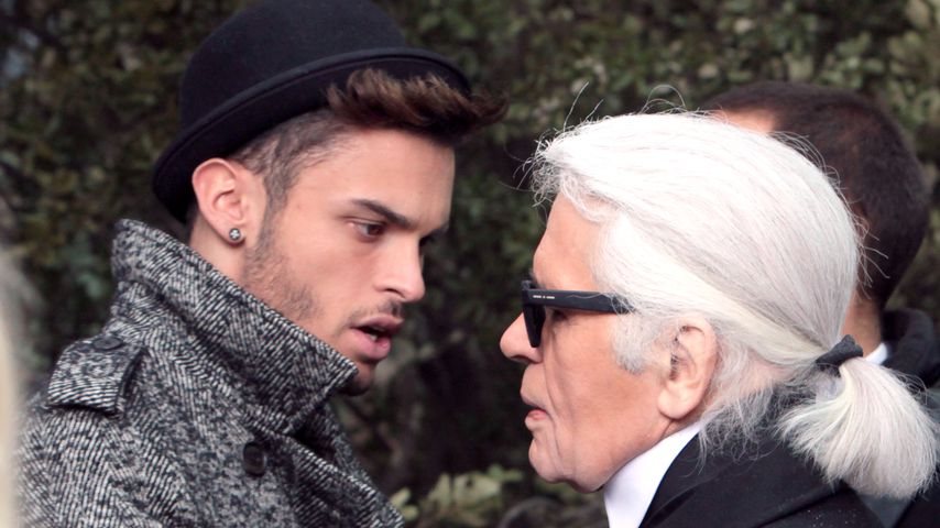 Baptiste Giabiconi und Karl Lagerfeld
