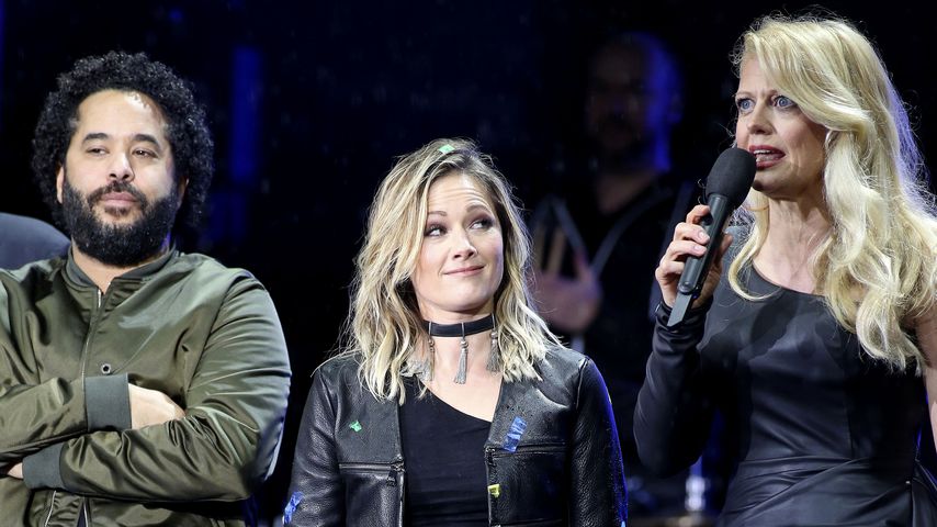 Adel Tawil, Helene Fischer und Barbara Schöneberger bei der ESC-Party in Hamburg