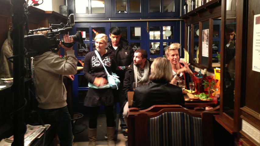 Benny Hartmann und Florian Wess bei Dreharbeiten