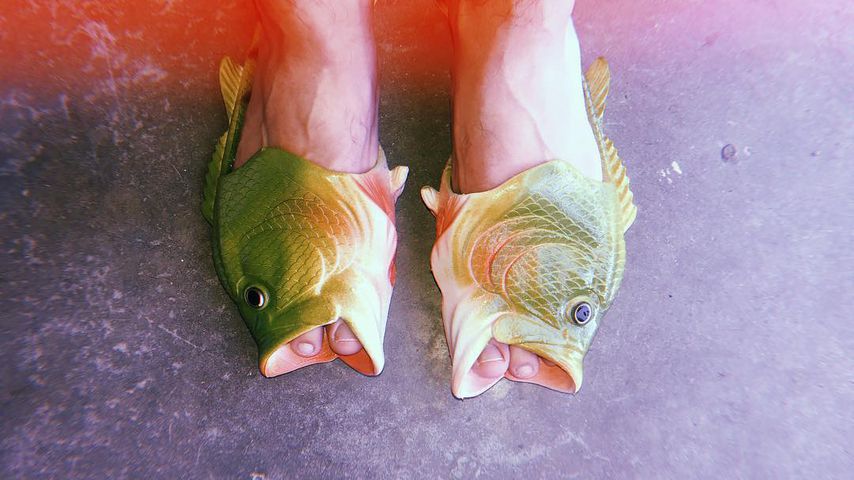 Post von Bill Kaulitz mit Fisch-Schlappen