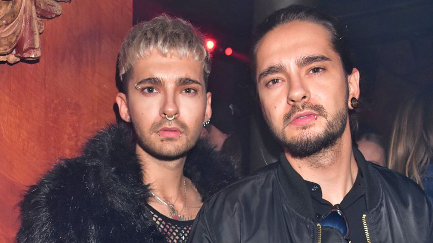 Bill (l.) und Tom Kaulitz (r.) bei der "Dandy Diary"-Party in Berlin