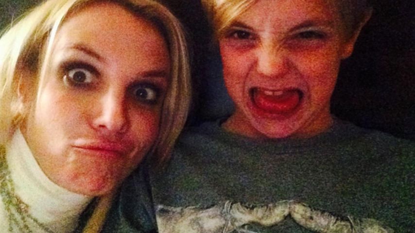 Britney Spears, mit einem ihrer zwei Söhne