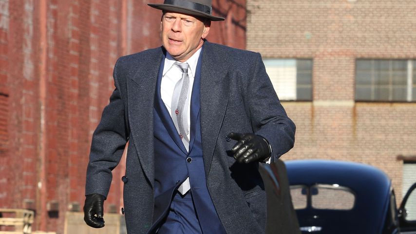 Bruce Willis am Set von "Motherless Brooklyn"