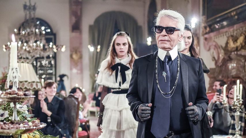 Cara Delevingne und Karl Lagerfeld