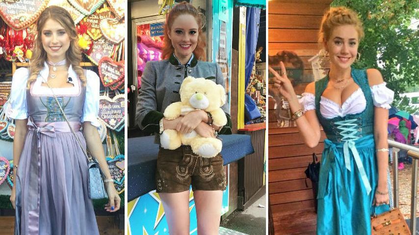 Cathy Hummels, Barbara Meier und Palina Rojinski in ihren Oktoberfest-Outfits