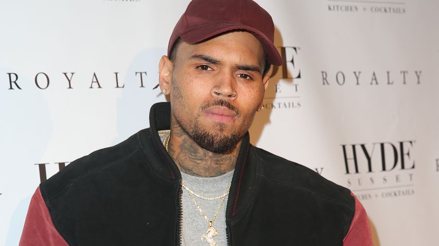 Chris Brown auf einer Listening-Party