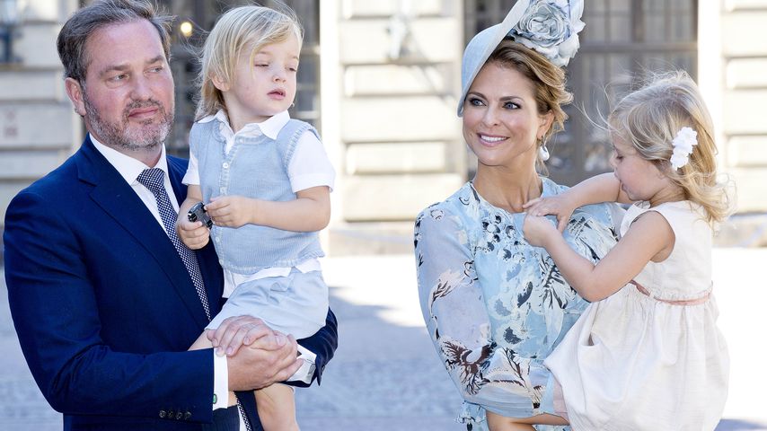Chris O'Neill und Prinzessin Madeleine von Schweden mit ihren Kindern bei Victorias Geburtstagsfeier