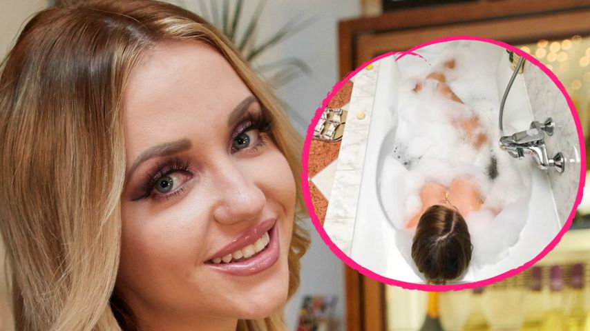 Foto-Panne! Mit wem nimmt Cathy Lugner hier ein Nackt-Bad?