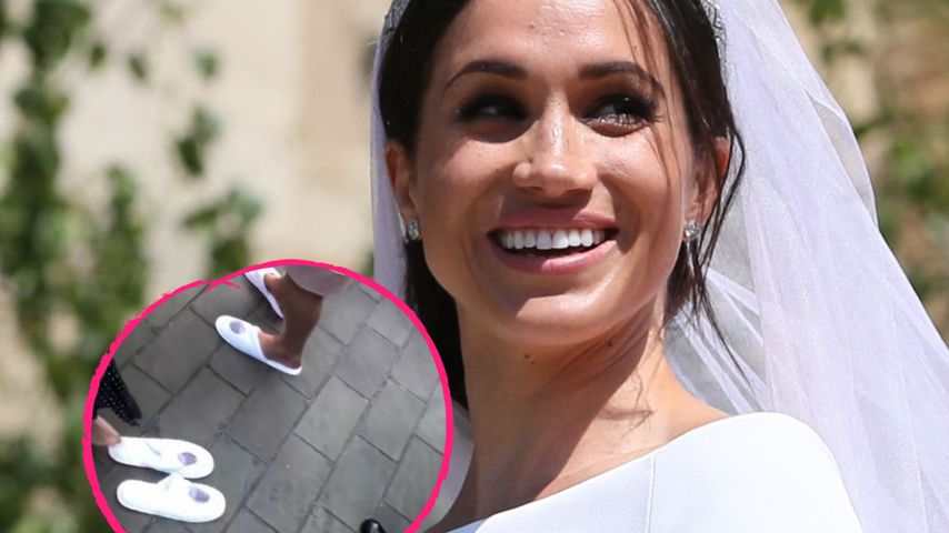 Was für eine Braut! Meghan verteilt Pantoffeln auf Hochzeit