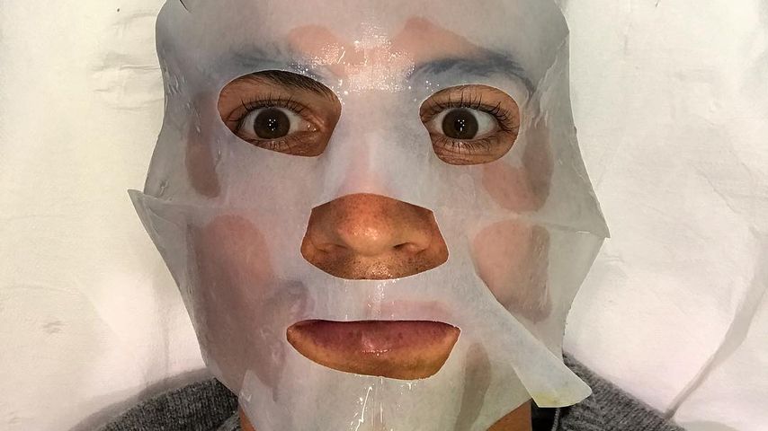 Cristiano Ronaldo mit Gesichtsmaske