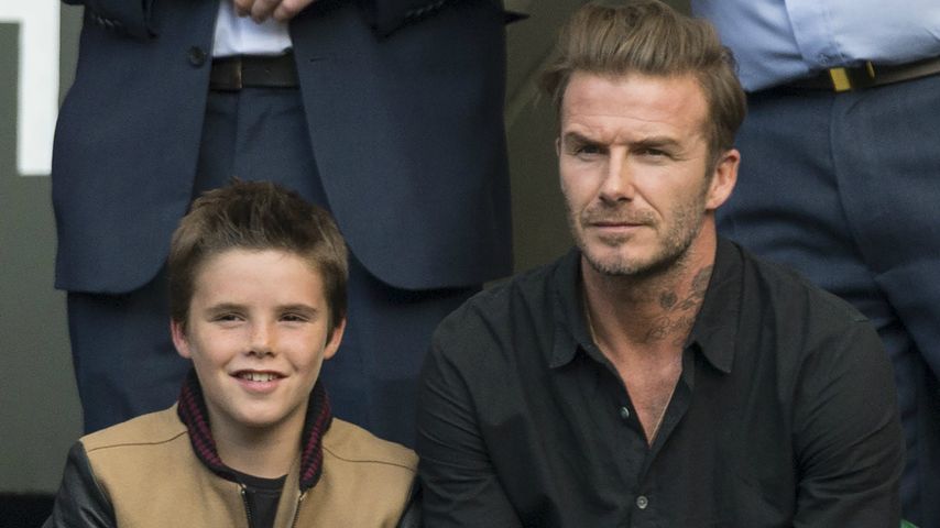 Cruz Beckham und sein Vater David beim Grand Slam Turnier in Wimbledon 2016