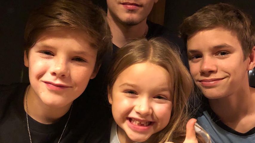 Cruz, Brooklyn, Harper und Romeo Beckham