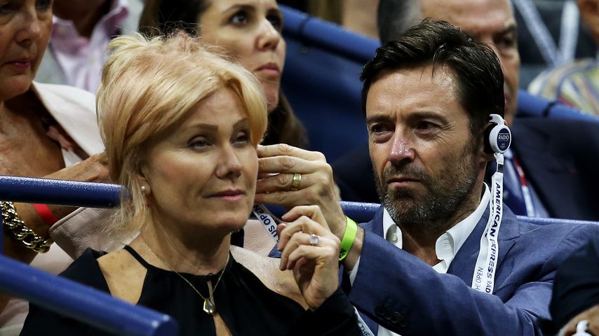 Deborra-Lee Furness und Hugh Jackman 2015 beim US-Open-Finale der Herren