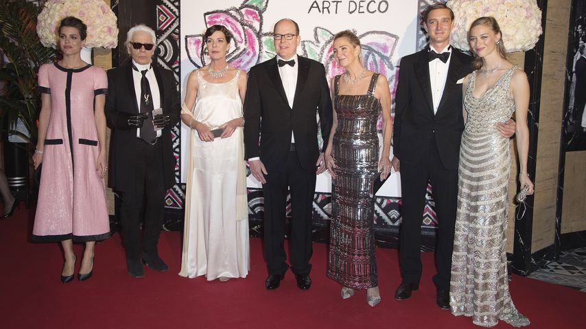 Albert II von Monaco, Karl Lagerfeld, Charlotte Casiraghi und Caroline von Monaco