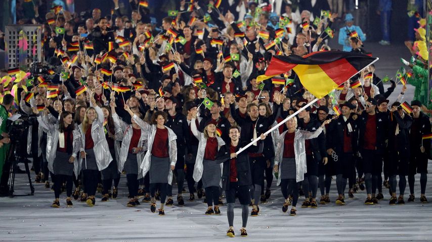Timo Boll und die deutsche Olympiamannschaft