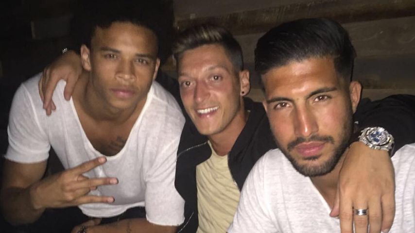 Die Fußball-Stars Leroy Sané, Mesut Özil und Emre Can
