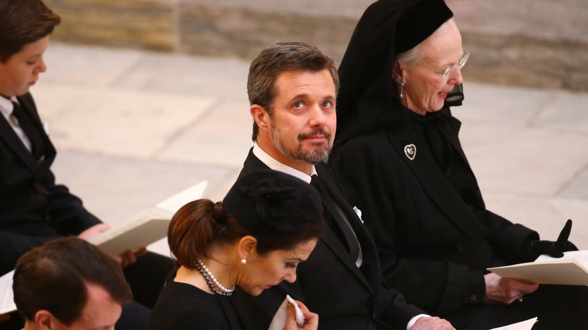 Die königliche Familie beim Trauergottesdienst von Prinz Henrik