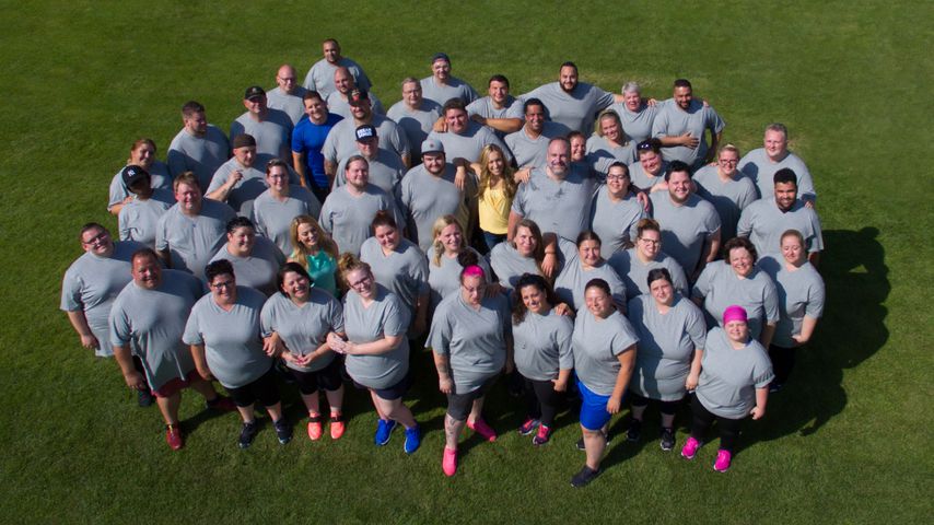 Die "The Biggest Loser"-Kandidaten und die Coaches in der Auftaktshow 2018