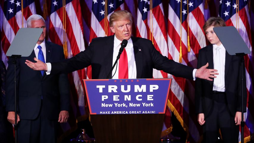 Donald Trump während seiner ersten Rede als US-Präsident