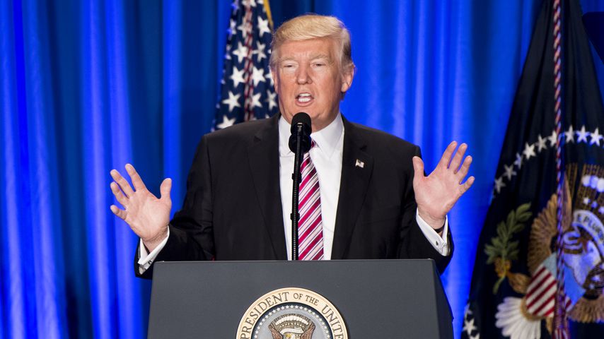Donald Trump bei einer Rede in Philadelphia 2017