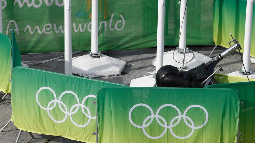Eine abgestürzte Kamera im Olympia-Park von Rio