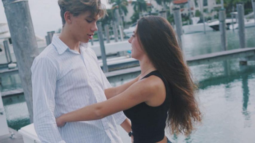 Elias Becker mit seiner Freundin in Florida