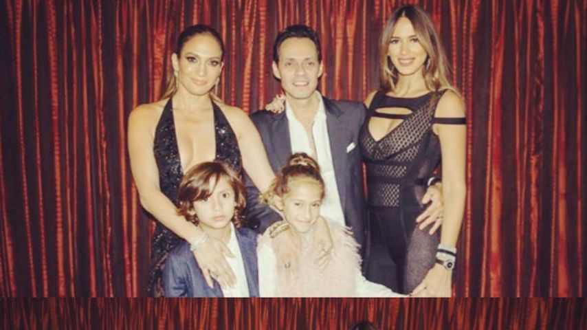 Oben: Jennifer Lopez (l.) mit Marc Anthony und den gemeinsamen Kindern