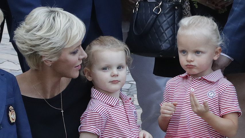 Charlène von Monaco mit ihren Zwillingen Gabriella und Jacques
