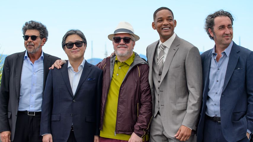 Gabriel Yared, Park Chan-Wook, Pedro Almodovar, Will Smith und P beim Photocall in Cannes
