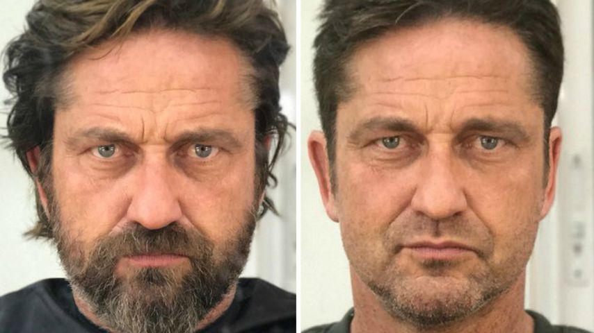 Bart ab! Gerard Butler flippt beim Rasieren völlig aus