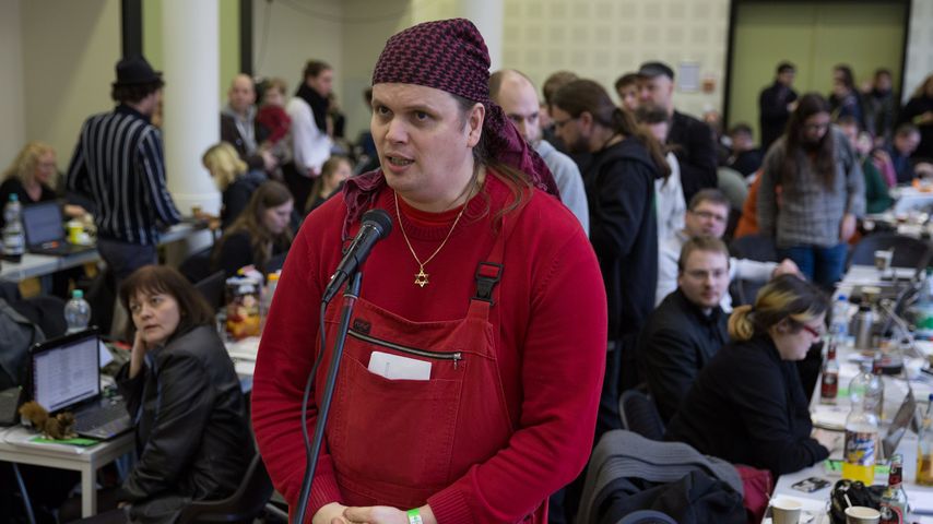 Gerwald Claus-Brunner beim Landesparteitag der Berliner Piratenpartei