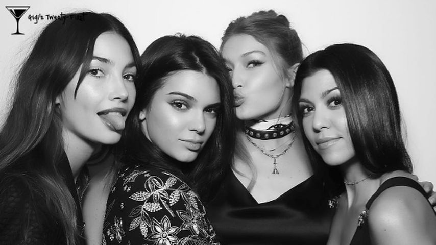 Gigi Hadid, Kendall Jenner, Kourtney Kardashian und Lily Aldridge