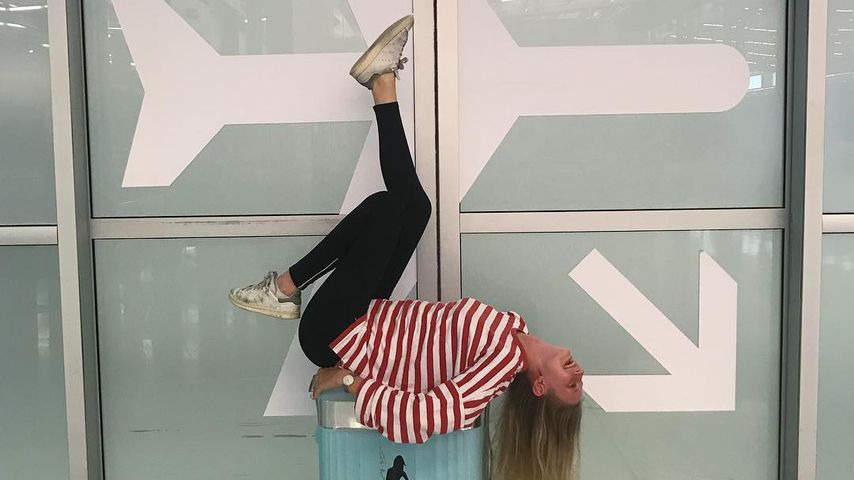 GNTM-Kandidatin Trixi Giese am Flughafen von Los Angeles