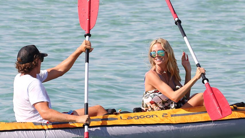 Heidi Klum und Vito Schnabel beim Kanufahren Saint-Tropez