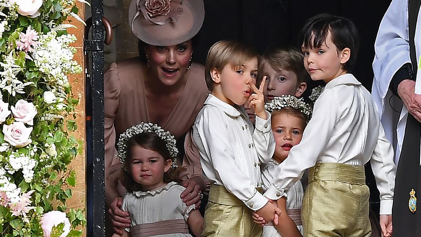 Herzogin Kate, Prinzessin Charlotte und die Blumenkinder bei Pippa Middletons Hochzeit