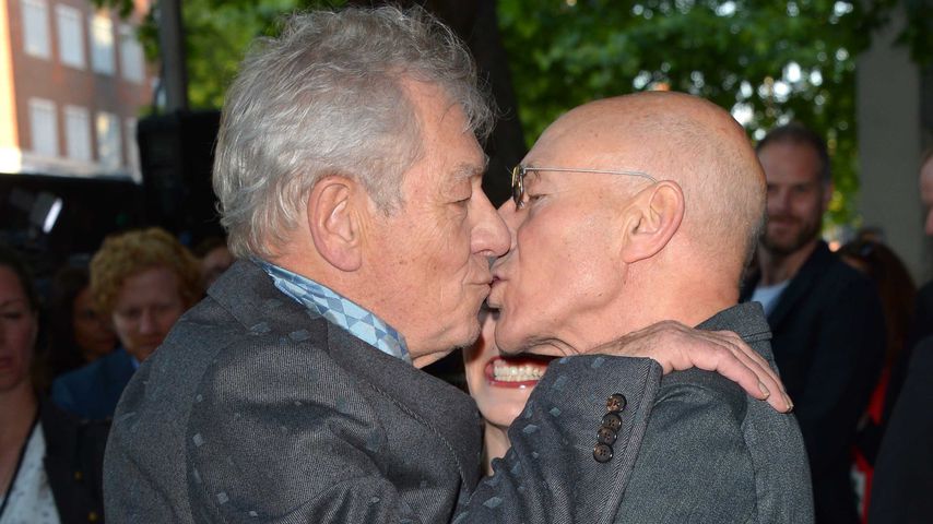 Ian McKellen und Patrick Stewart bei der Premiere von "Mr. Holmes" in London 2015