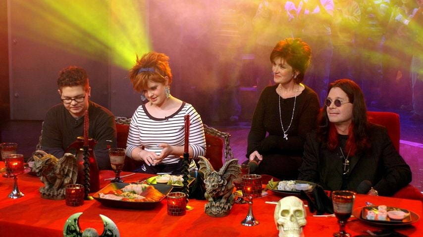 Jack, Kelly, Sharon, und Ozzy Osbourne im Jahr 2002