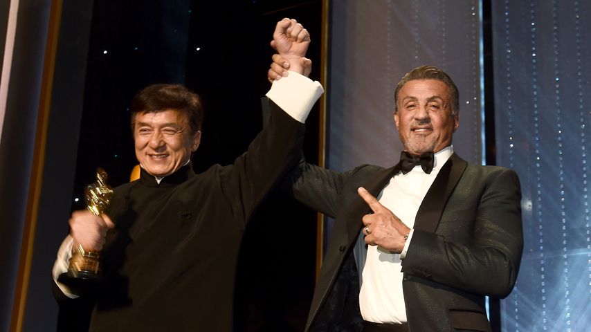 Jackie Chan und Sylvester Stallone im November 2016 bei den Governors Awards in L.A.