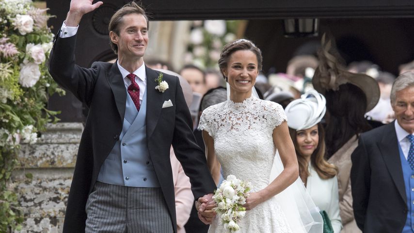 James Matthews und Pippa Middleton vor der St. Mark's Kirche